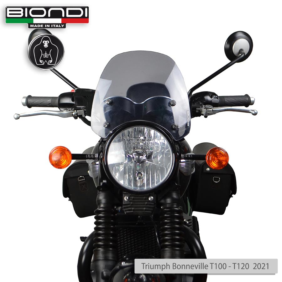 Biondi Cupolino Sport Fumè Chiaro Triumph Bonneville T100 T120 2021+