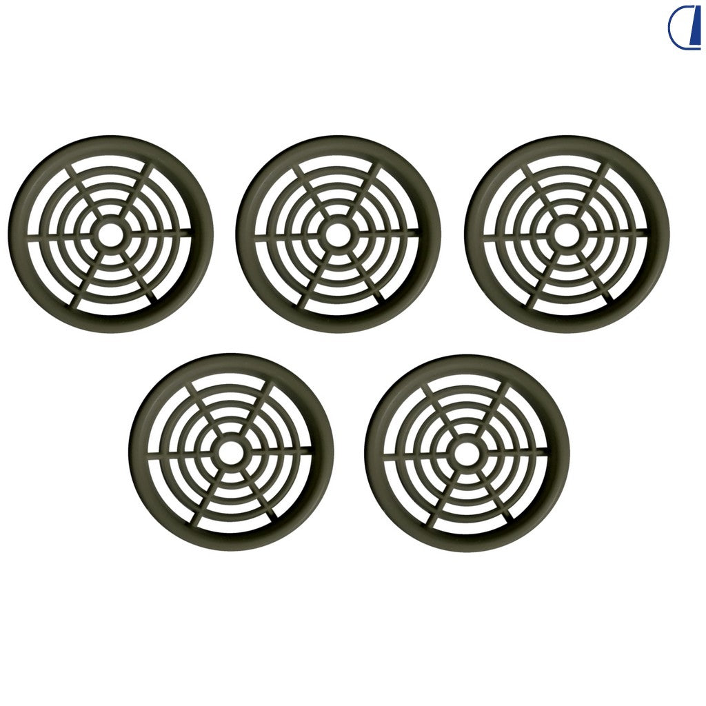 Di-Tec Aeratore tondo nero Ø 60 mm – conf. 5 pz