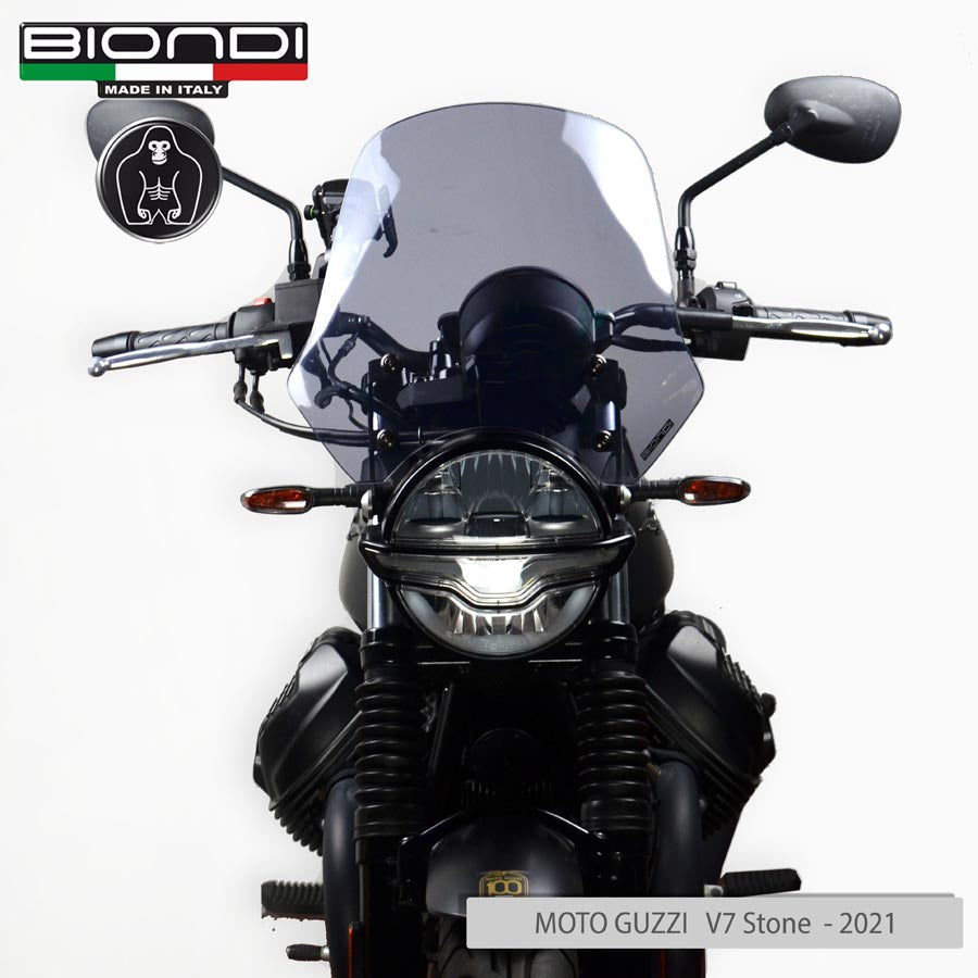 Biondi Cupolino Touring Fumè Chiaro Moto Guzzi V7 III/IV, V9 Bobber, V7 Sport