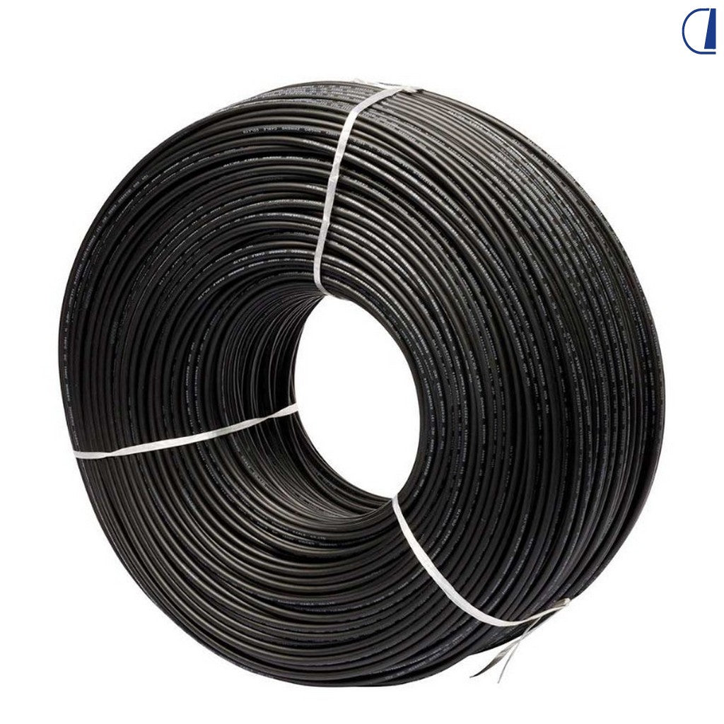 Di-Tec Cavo elettrico nero Ø 6 mm per pannelli solari (al metro)