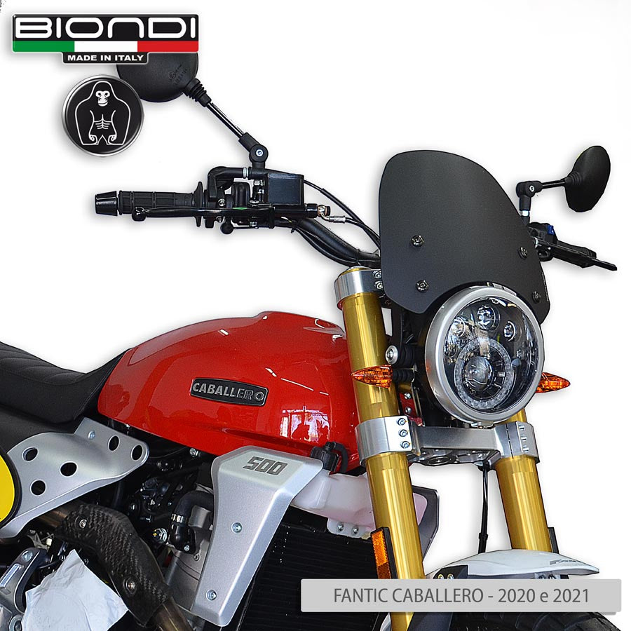 Biondi Cupolino Sport Nero Satinato Fantic Caballero 125/250/500 2020-2023