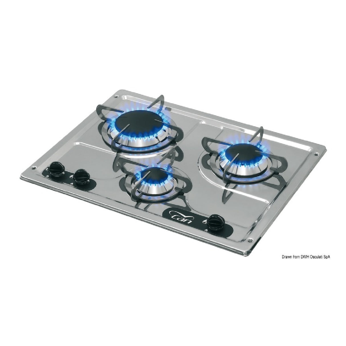 Placa de cocina de acero inoxidable empotrada