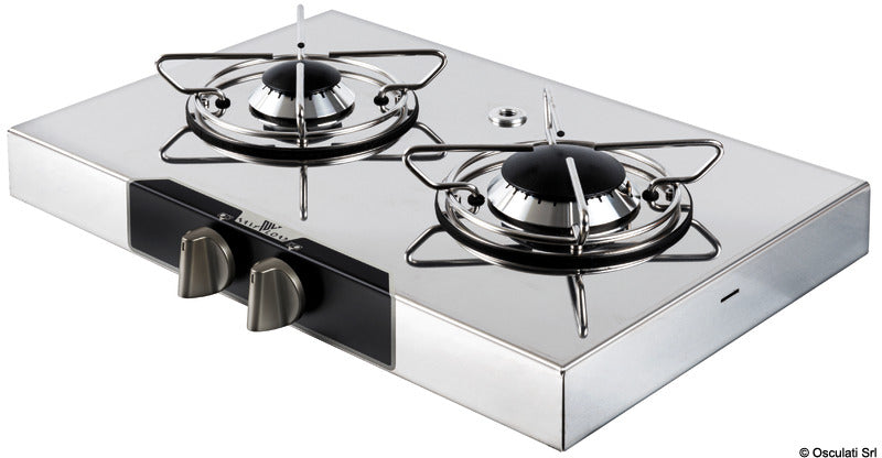 Osculati 50.103.47 2-Flammen-Schiffskocher - 1900W+1000W mit Thermoelement 50.103.47