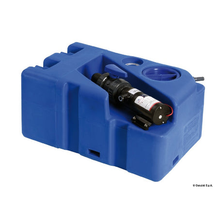Osculati waste water tank with horizontal macerator and hose connections 50.141.50