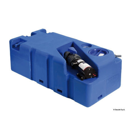 Osculati waste water tank with horizontal macerator and hose connections 50.141.50