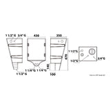 Osculati Serbatoio acque nere, per montaggio a parete 50.145.60