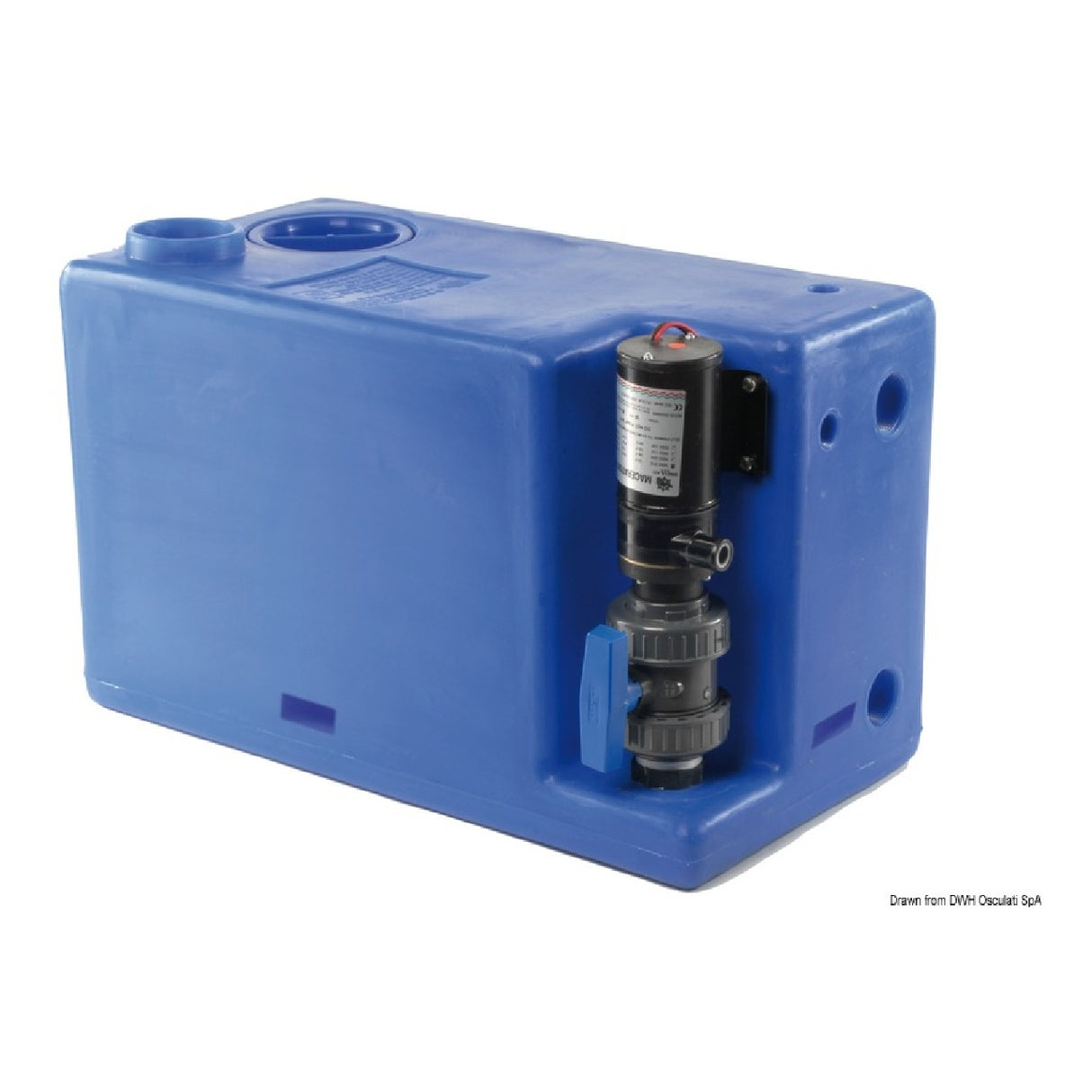 Osculati Abwassertank mit eingebautem Zerkleinerer 50.147.12