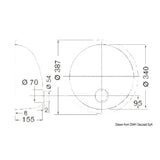 Osculati Lavello inox tondo 387 mm 50.186.85