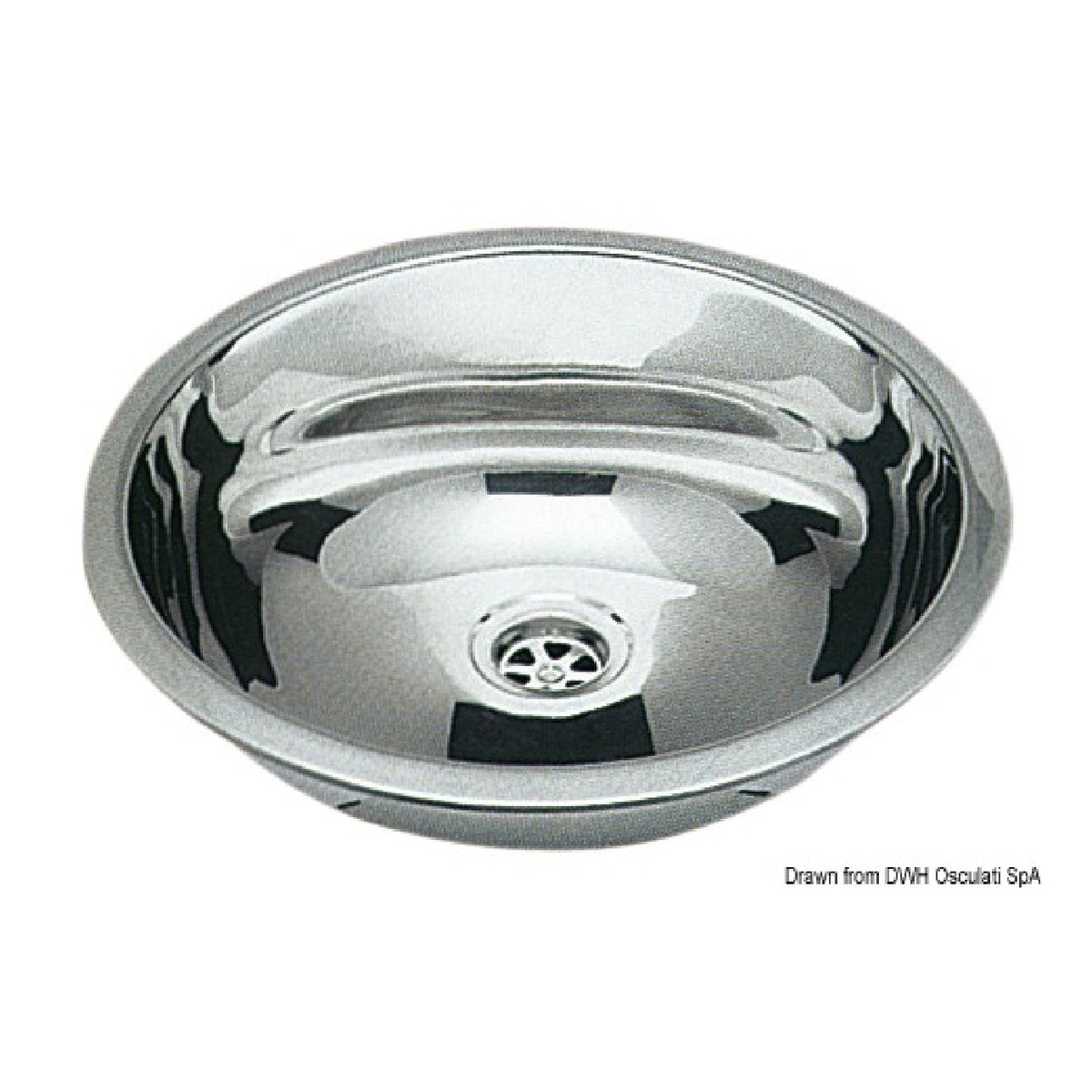 Osculati Rundes Edelstahlspülbecken 387 mm 50.186.85