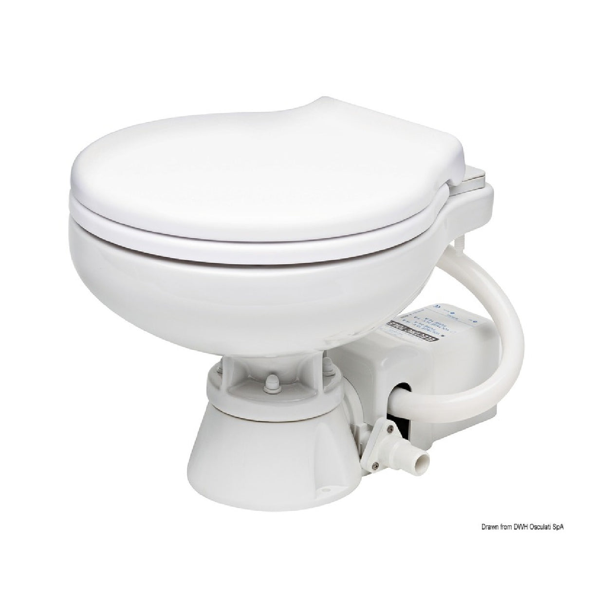 Inodoro eléctrico Osculati Super Compact con asiento de plástico 50.207.13