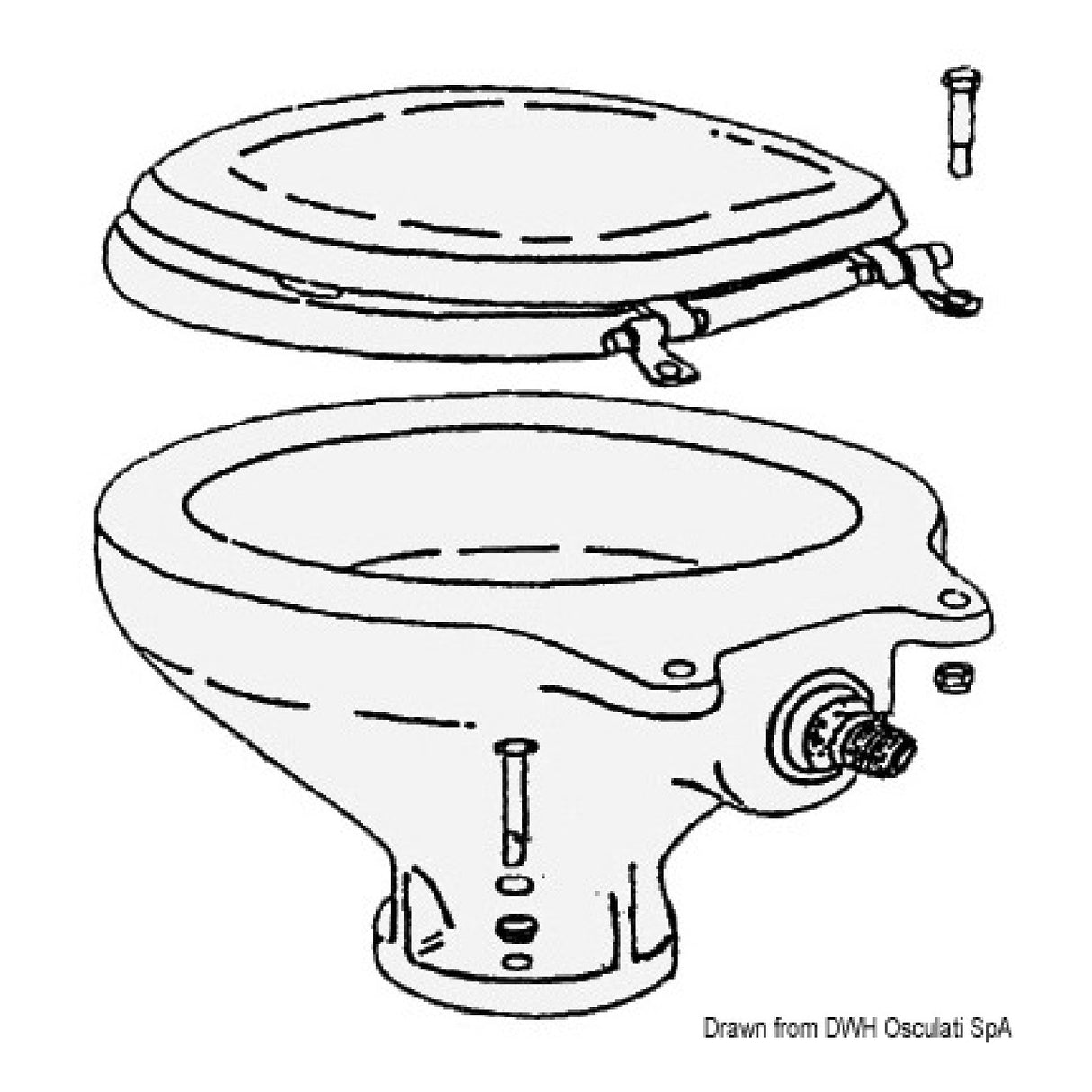 Osculati Replacement Porcelain for Marine Toilet 50.207.36