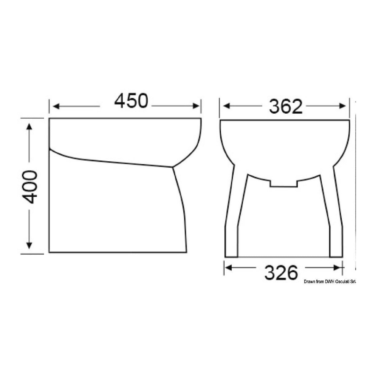 Osculati Bidet in ceramica SERIE SILENT 50.219.02