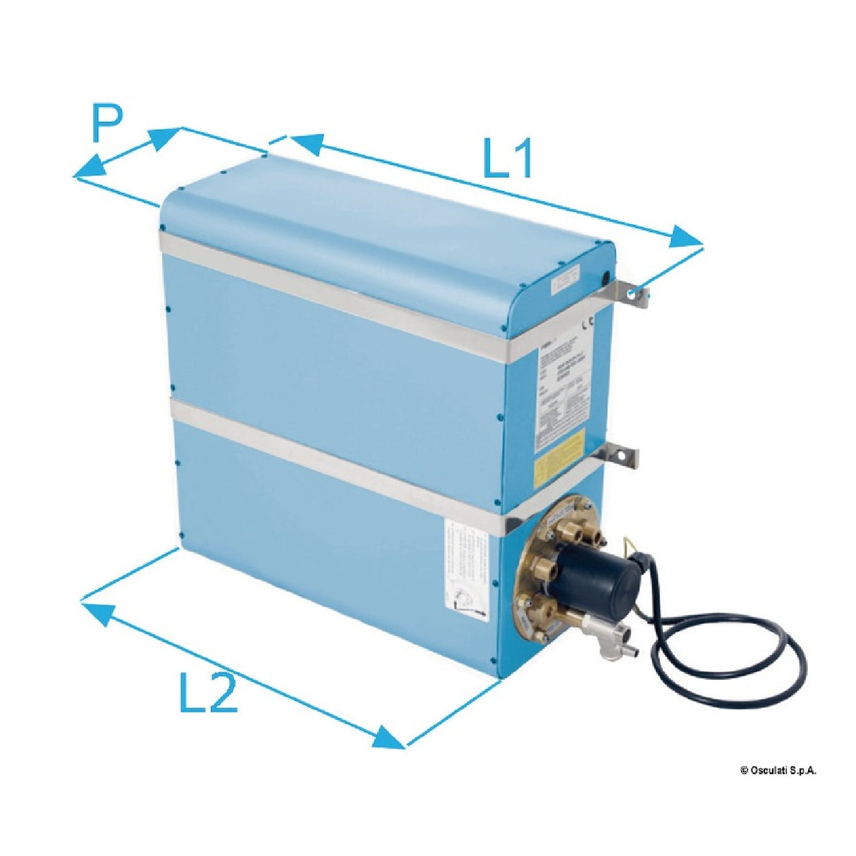 ATI Glasemaillierter Bootskessel, 22 Liter, 485 x 335 mm