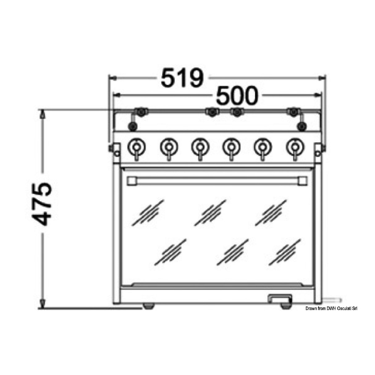 Cocina eléctrica con horno Techimpex TECHIMPEX Horizon