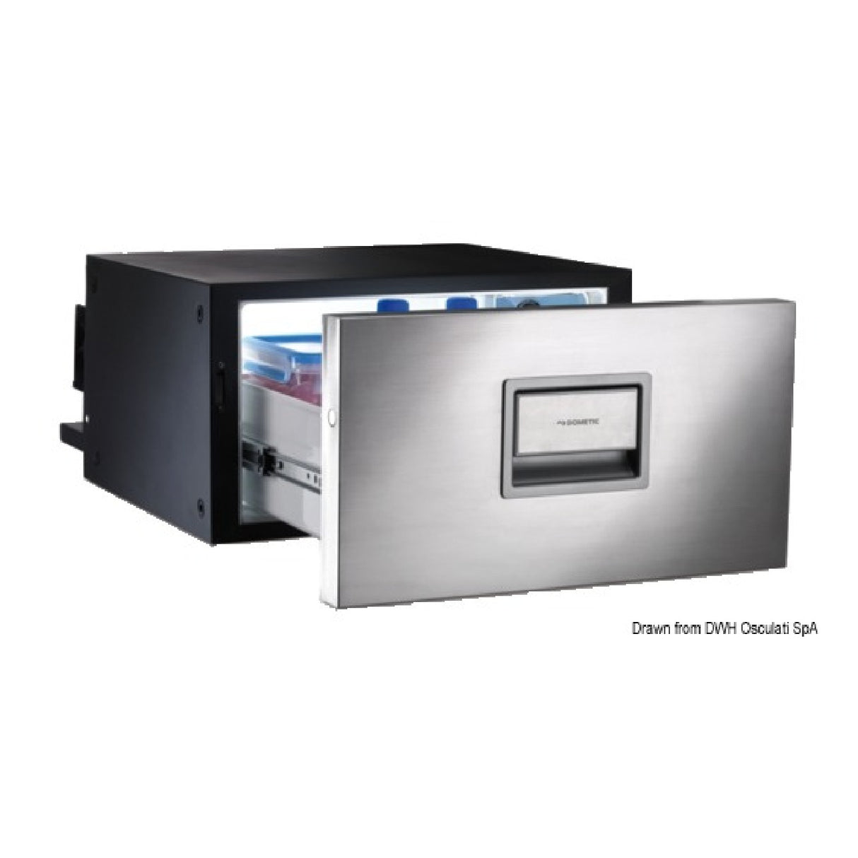 Refrigerador Dometic de acero inoxidable de 30 litros con cajones