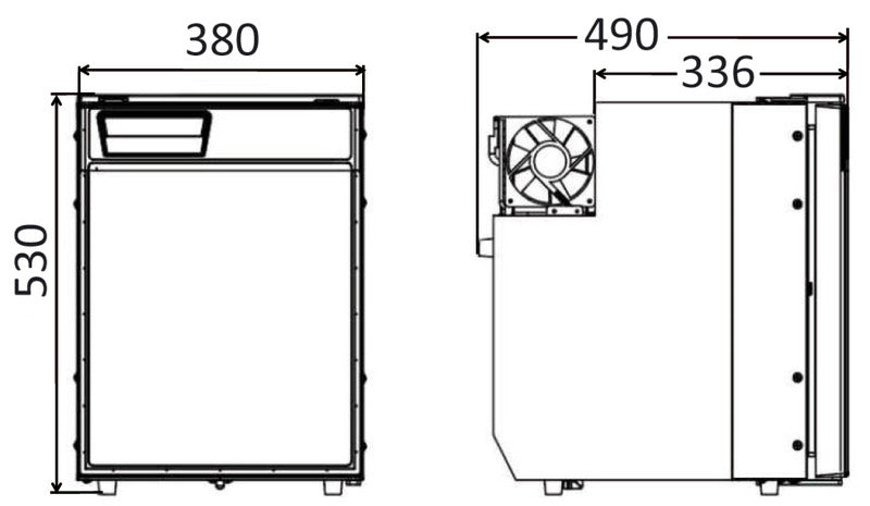 Osculati Frigorifero Nautico Frigo 12/24 Volt 85L 50.960.02 545 x 630 mm 50.960.02