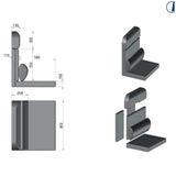 Kit cuscineria SmartSeat CTA per dinette con tappezzeria nero/melange