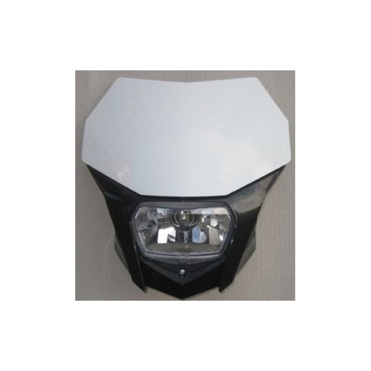 Circuito BAGUS Enduro Faro Máscara Blanco-Negro Lámpara Halógena 12V 35/35W