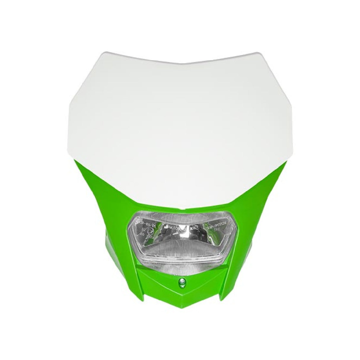 Circuit Mascherina Portafaro Enduro BAGUS Bianco-Verde Lampada Alogena 12V 35W