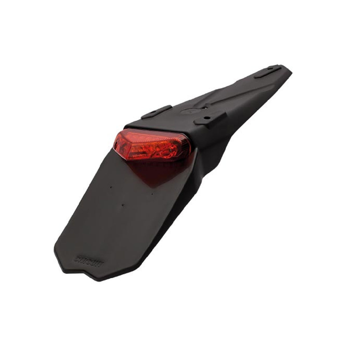 Circuit Enduro MINI MANTIS Kennzeichenhalter Schwarz Rotes LED-Licht Zugelassen