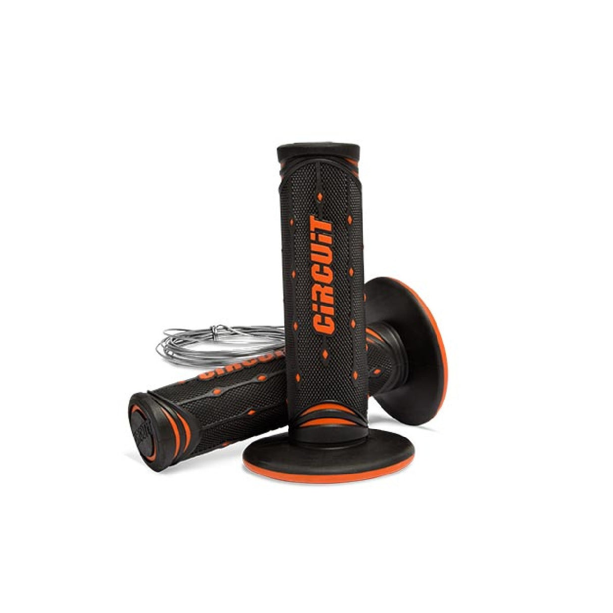 Puños para motocicleta Circuit Equipment JUPITER Negro-Naranja MA042-219