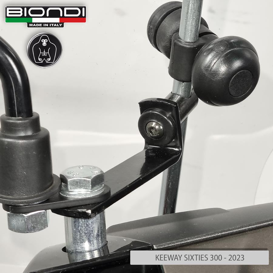 Biondi Parabrezza Mod. Z Trasparente + Attacchi Keeway Sixties 300 2023
