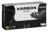 VAM Karbon Guanti Monouso in Nitrile Nero Taglia M - Conf. da 100 pz