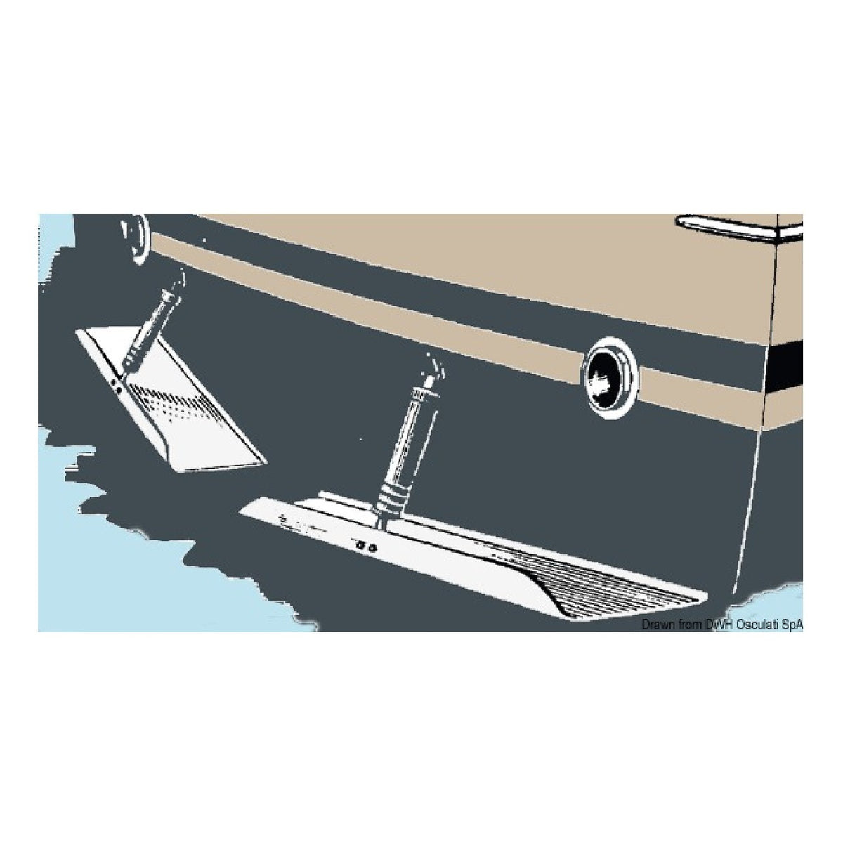 Douglas marine Coppia flap serie Standard con profondit di 230 mm