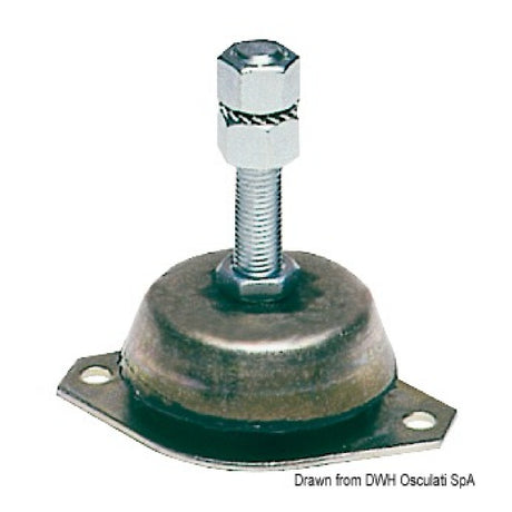 Osculati Supporto elastico antivibrante entrobordo/generatore con controtampone zincato 51.656.01