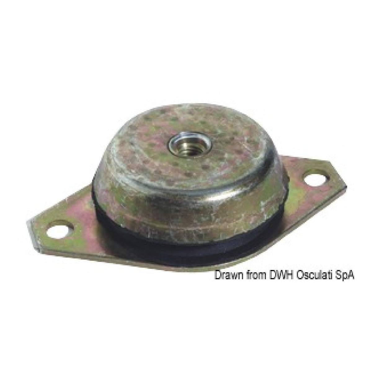 Osculati Supporto elastico antivibrante entrobordo/generatore con controtampone zincato 51.656.01