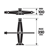Lampa Cric a pantografo con cricchetto - 1.000 kg 71502