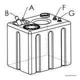 Tanque de combustible de polietileno reticulado Osculati 52.040.01