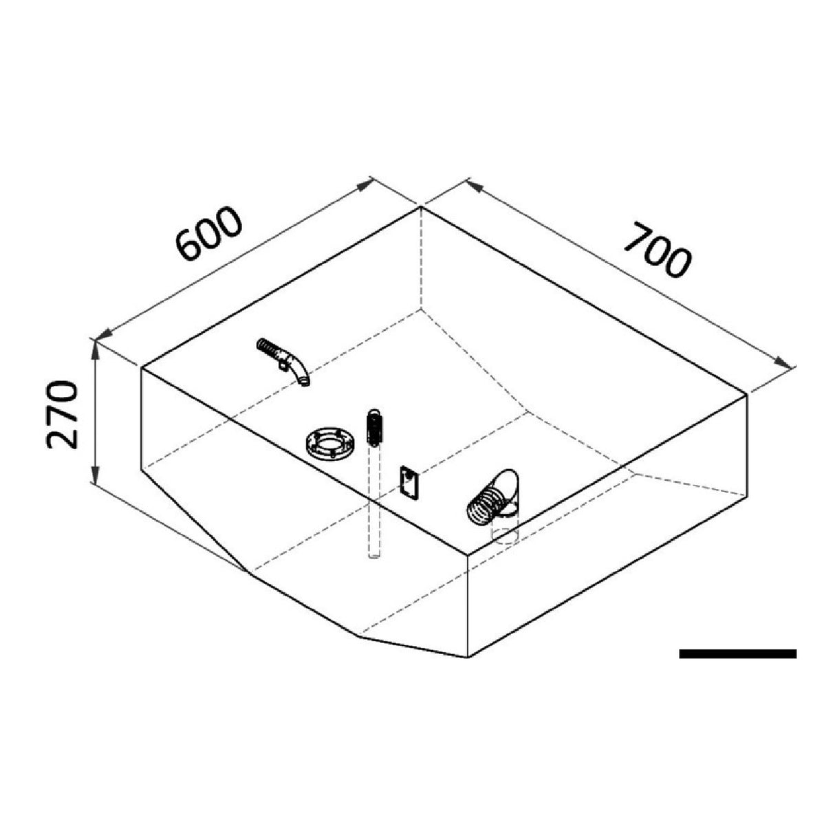 Osculati Serbatoi carburante in alluminio benzina 52.070.03