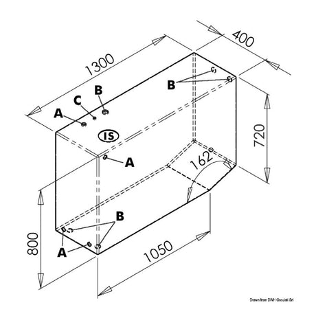Osculati Large capacity rigid drinking water tank 52.173.01