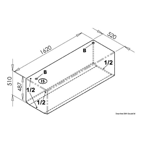 Osculati Large capacity rigid drinking water tank 52.173.01