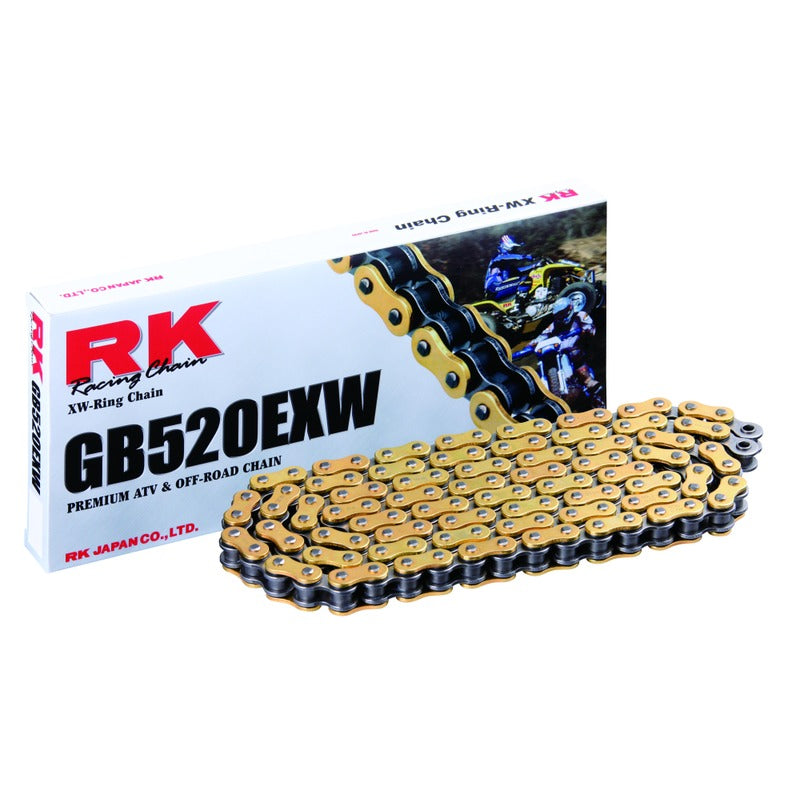 Rk Catena trasmissione moto passo 520Exw Oro 120 maglie Clf