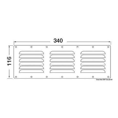 Osculati Rectangular ventilation grille 53.021.00