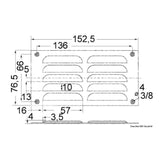 Osculati Griglia aerazione rettangolare 53.021.00
