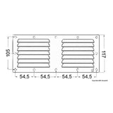 Osculati Rechteckiges Lüftungsgitter mit Moskitonetz 53.021.07