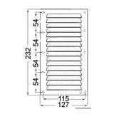 Osculati Rechteckiges Lüftungsgitter mit Moskitonetz 53.021.07