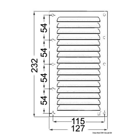 Osculati Griglia aerazione rettangolare con antizanzare 53.021.07