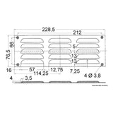 Osculati Rechteckiges Lüftungsgitter mit Moskitonetz 53.021.07