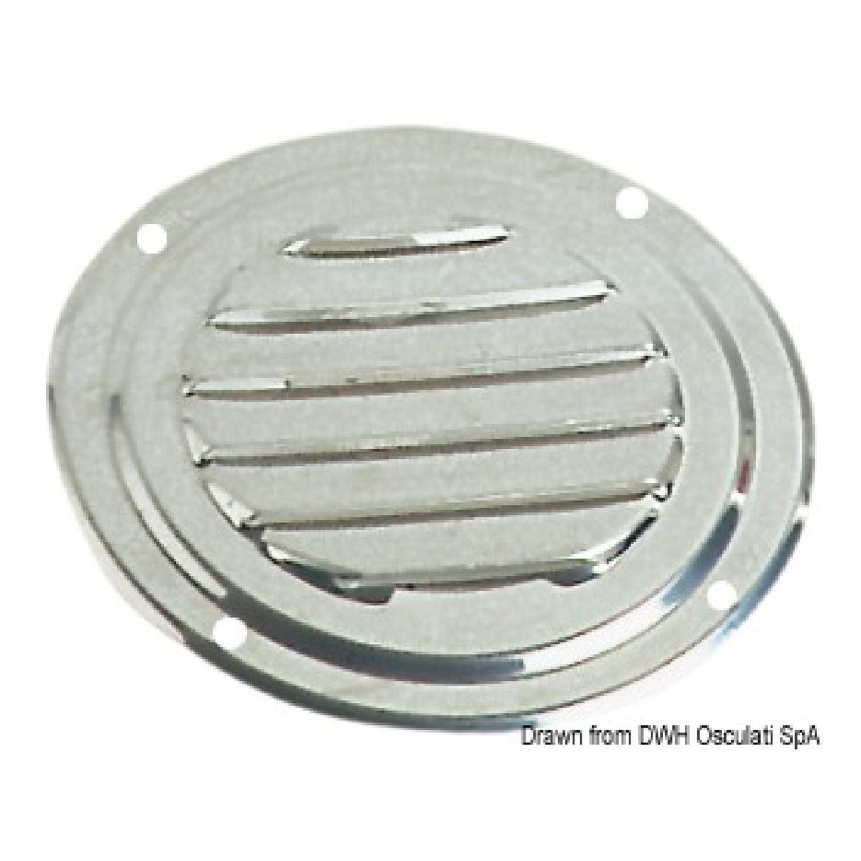 Rejilla de ventilación circular de acero inoxidable Osculati 53.301.63
