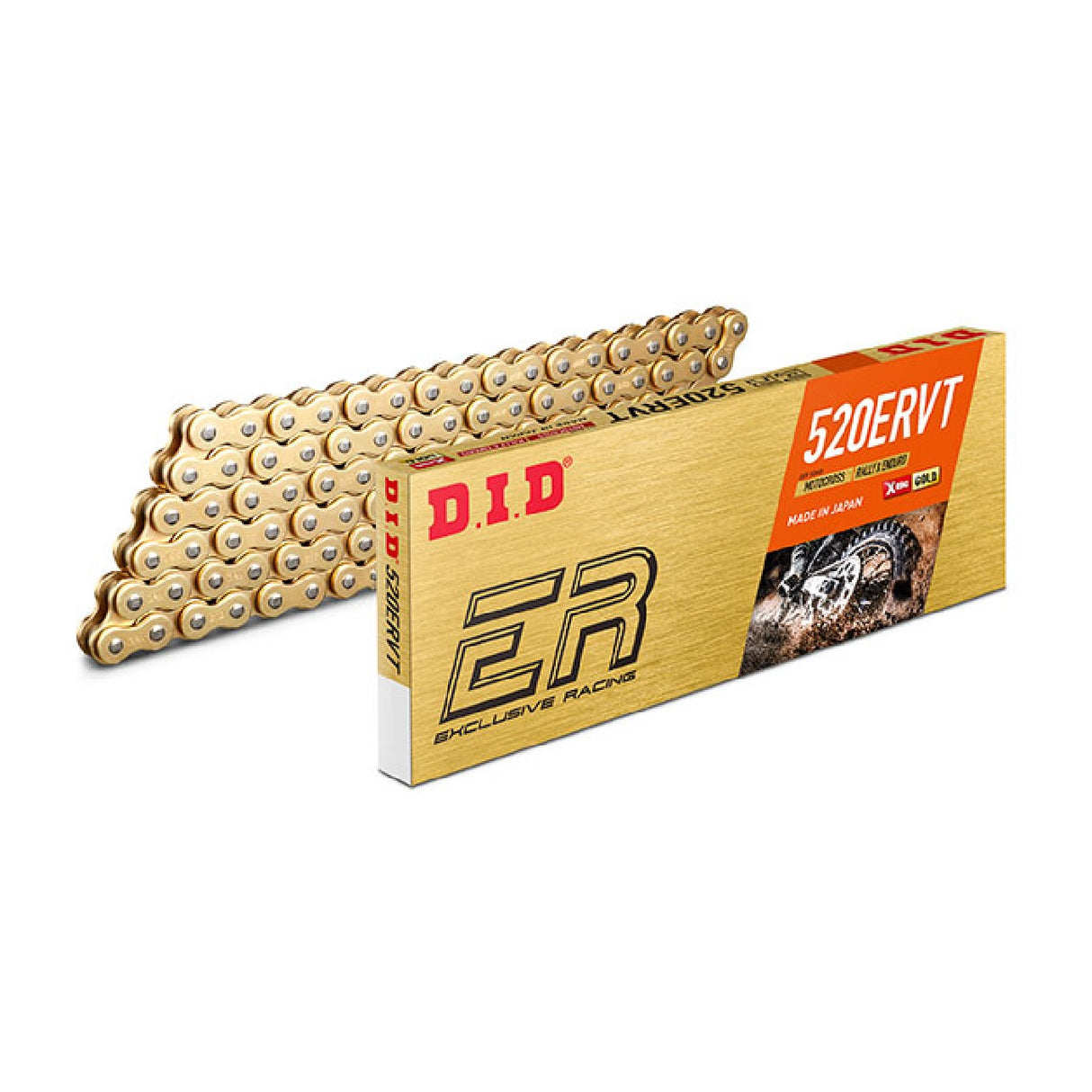 Cadena de eslabones DID 520ERVT (oro y oro)