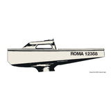 Letras de plástico autoadhesivas Osculati Placa 20 cm Blanco 54.532.10BI-1