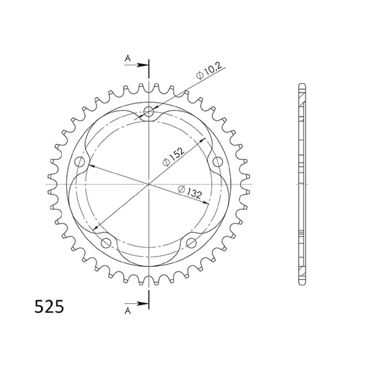 Supersprox Stahlkrone Teilung 525 40 Zähne MV AGUSTA Brutale 920 cm³ 11/12