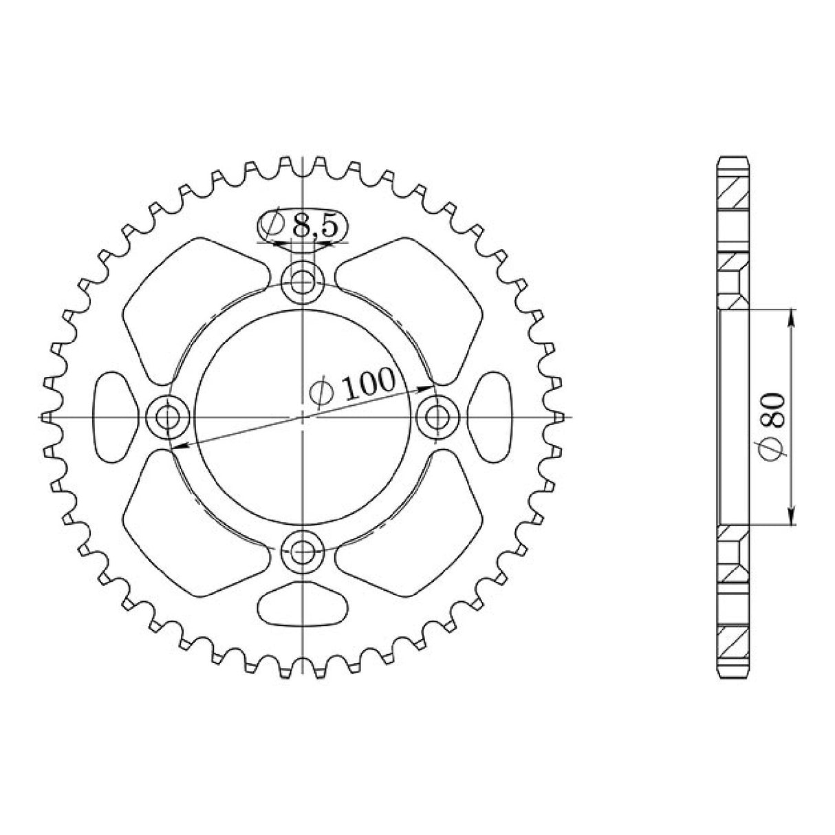 Corona de acero paso 36 dientes 420 HONDA CRF F (DE02A) 70 CC 04/12