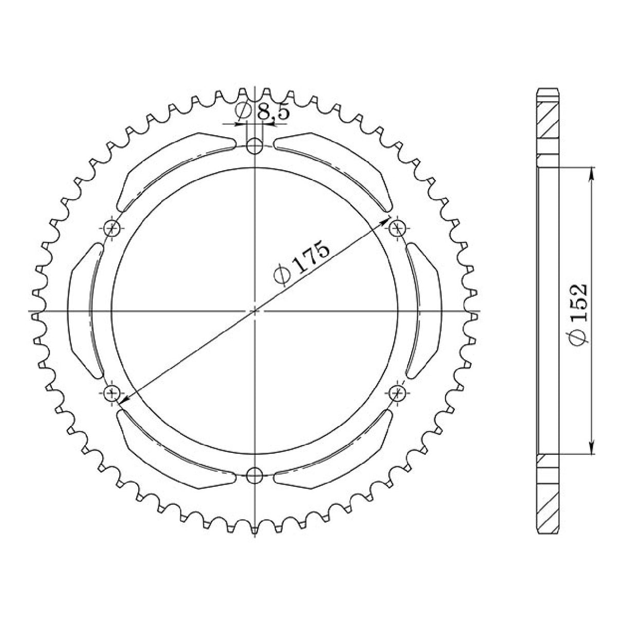 Corona in acciaio 53 denti passo 428 541220753