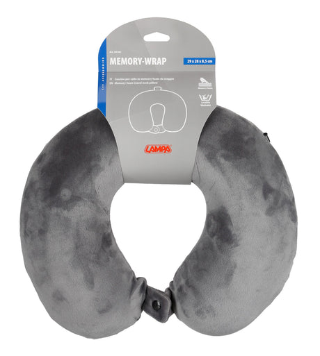 Lampa Memory-Wrap, cuscino per collo in memory foam da viaggio - Grigio 54165