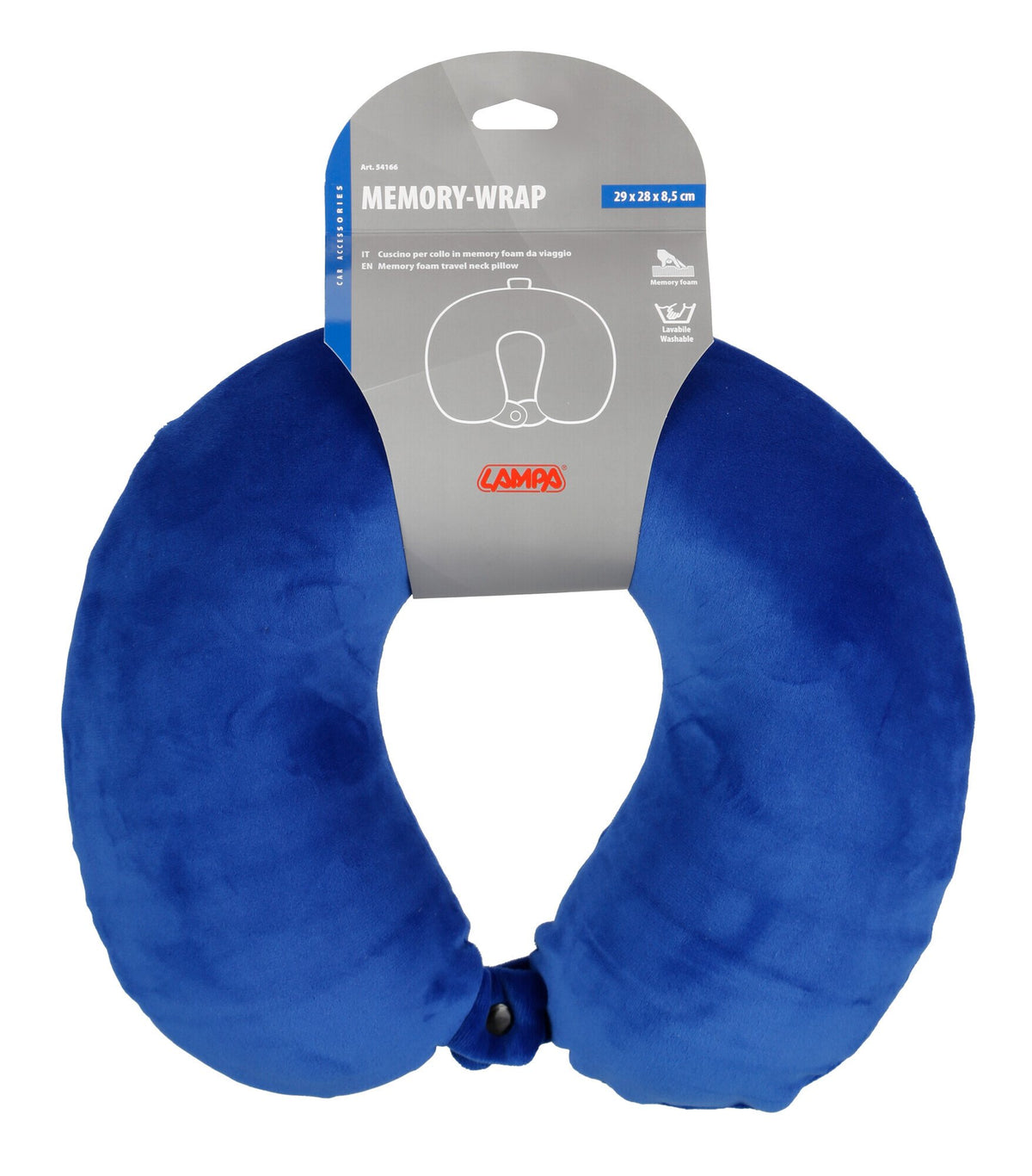 Lampa Memory-Wrap, cuscino per collo in memory foam da viaggio - Blu Navy 54166